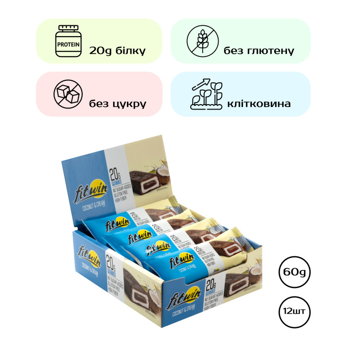 FitWin - 12х60g Coconat Cream — офіційна ціна та характеристики