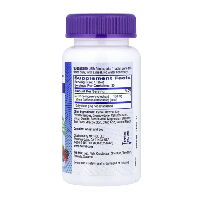 5-HTP 100mg Fast Dissolve - 30 tabs — офіційна ціна та характеристики