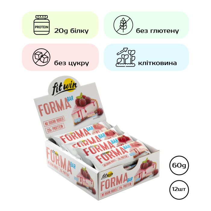 Forma Bar - 12x60g Raspberry Cheesecake — офіційна ціна та характеристики
