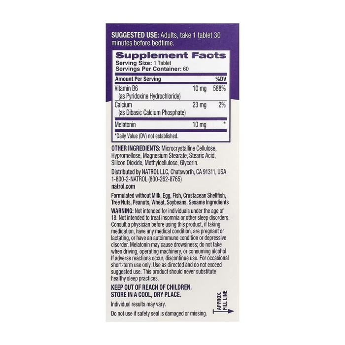 Time Release Melatonin 10mg - 60 tab — офіційна ціна та характеристики
