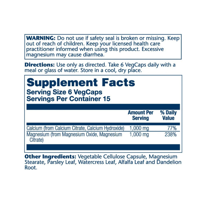 Calcium & Magnesium Citrate - 90 vcaps — офіційна ціна та характеристики