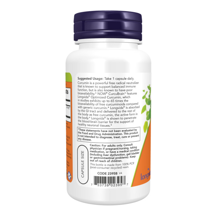 CurcuBrain™ 400mg - 50 vcaps — офіційна ціна та характеристики