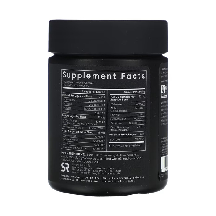 Digestive Enzymes + Probiotic - 90 veggie capsules — офіційна ціна та характеристики