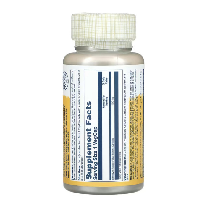 Fulvic Minerals 100mg - 30 vcaps