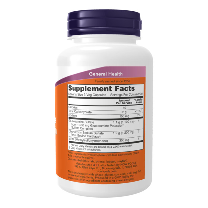 Glucosamine & Chondroitin with MSM - 180 vcaps — офіційна ціна та характеристики