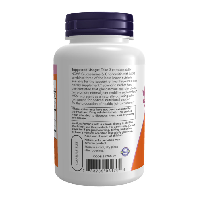 Glucosamine & Chondroitin with MSM - 180 vcaps — офіційна ціна та характеристики