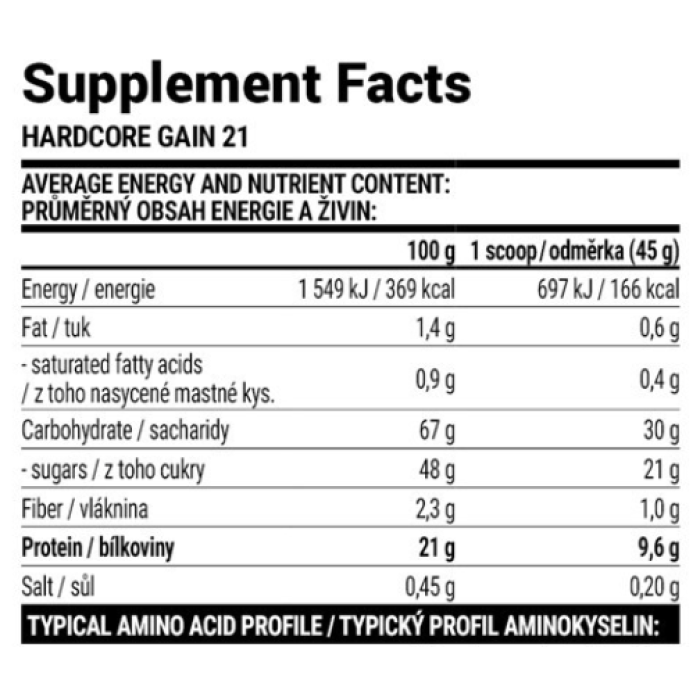 Hardcore Gain21 - 3000g Chocolate