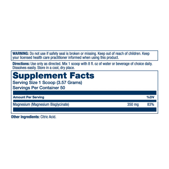 Magnesium Glycinate Powder - 179g Unflavored — офіційна ціна та характеристики