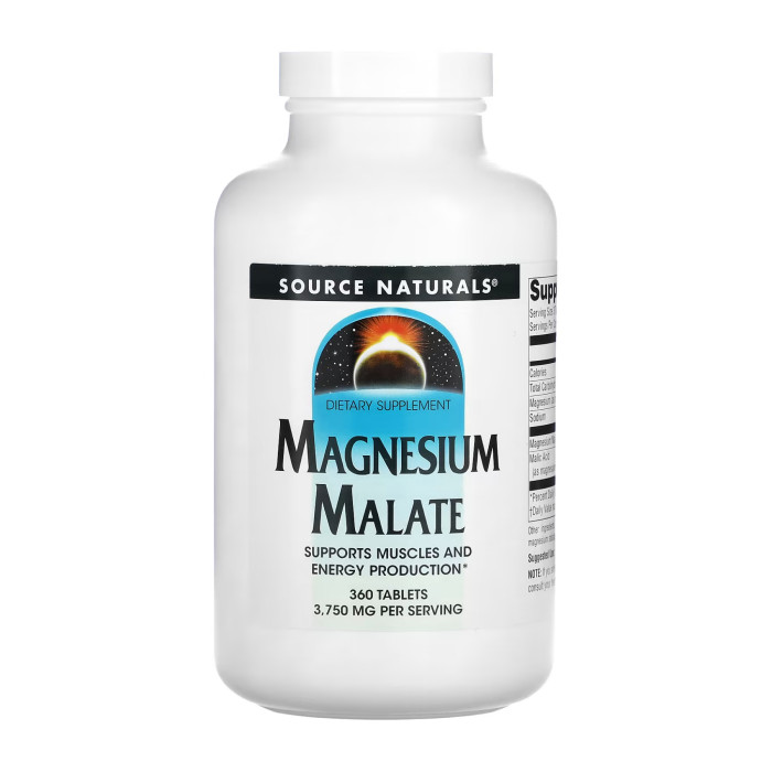 Magnesium Malate 1250mg - 360 tabs — офіційна ціна та характеристики