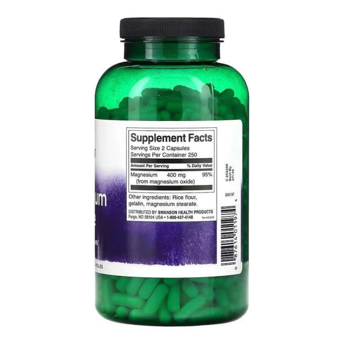 Magnesium Oxide 200mg - 500 caps — офіційна ціна та характеристики