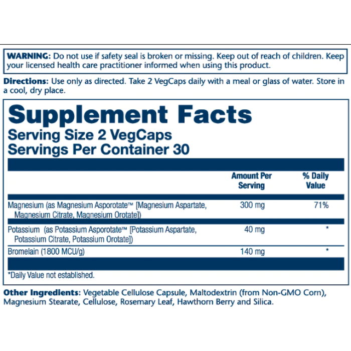 Magnesium & Potassium Asporotate - 60 vcaps — офіційна ціна та характеристики