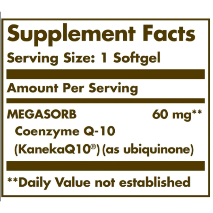 Megasorb CoQ-10 60mg - 120 softgels