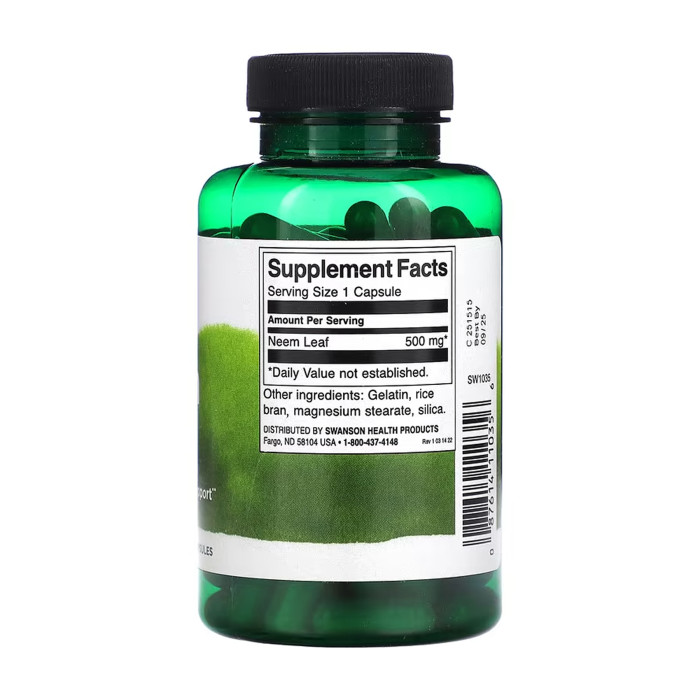 Neem Leaf 500 mg - 100 caps — офіційна ціна та характеристики