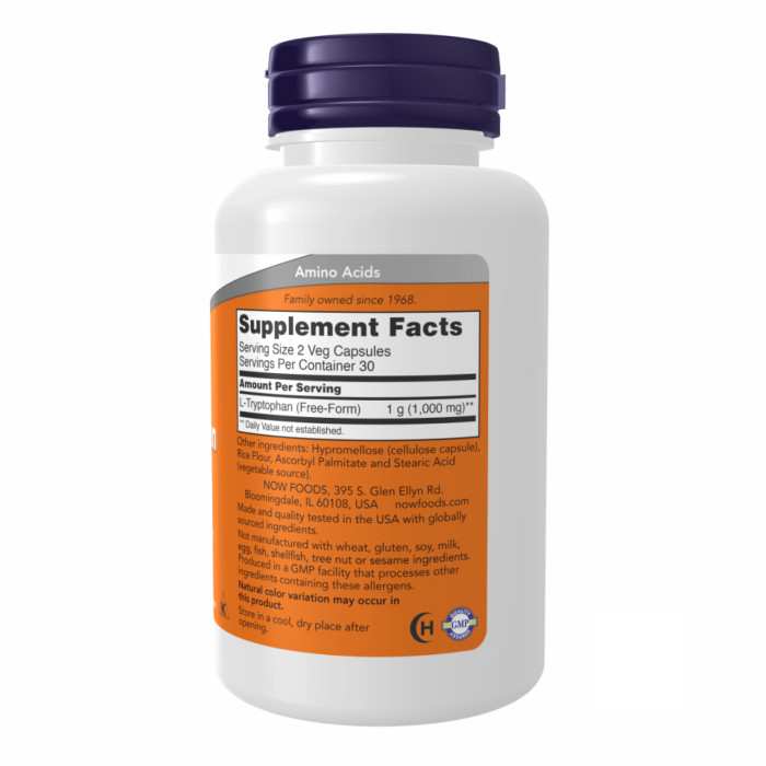L-Tryptophan 500mg - 60 vcaps — офіційна ціна та характеристики