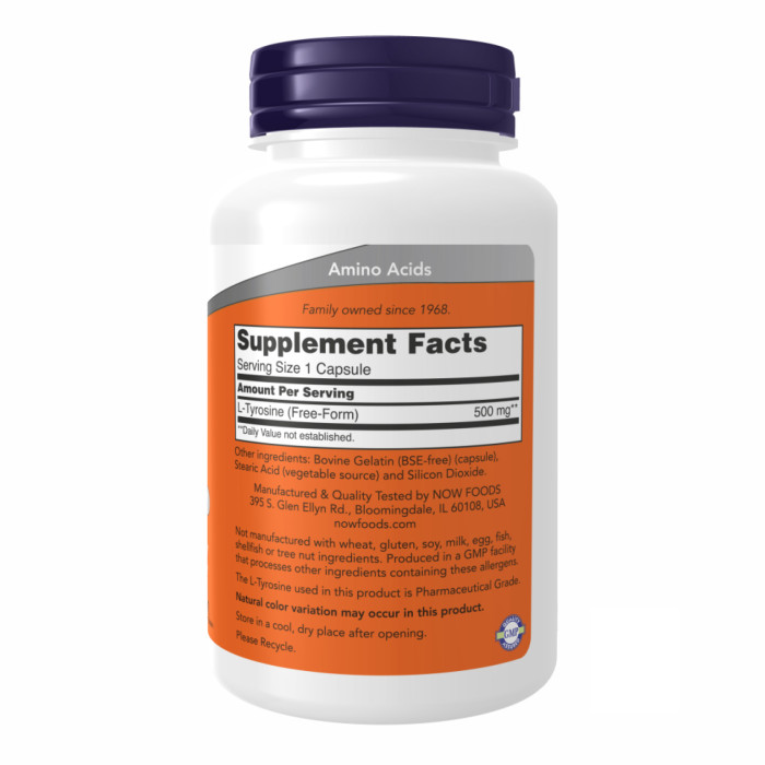 L-TYROSINE 500mg - 120 caps — офіційна ціна та характеристики