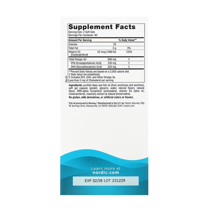 Omega-3D - 120 softgels — офіційна ціна та характеристики