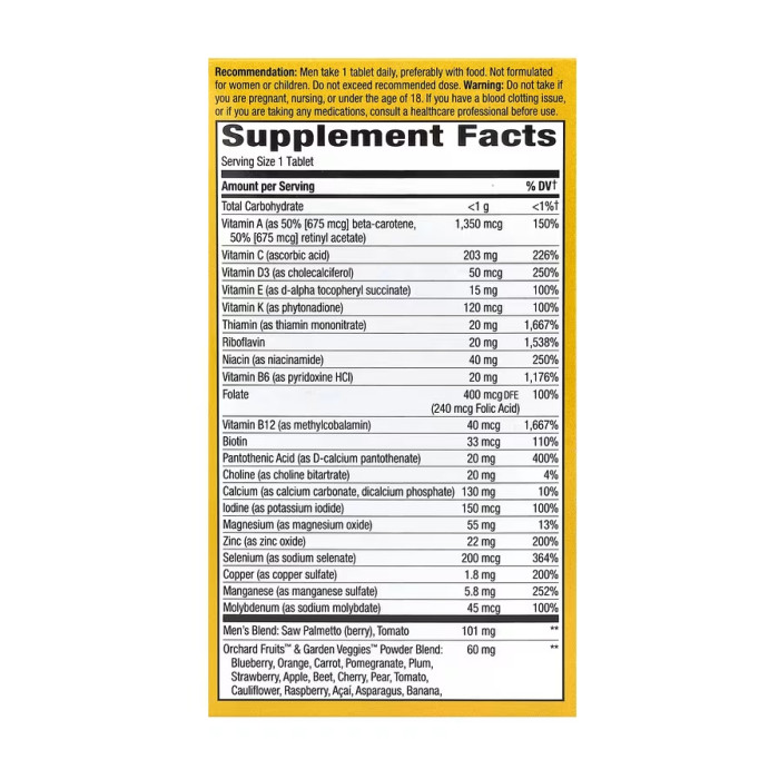 Once Daily Men's Ultra Multivitamin - 60 tabs (Пошкоджена упаковка)