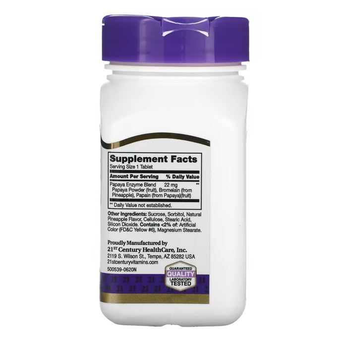 Papaya Enzyme - 100 tabs — офіційна ціна та характеристики