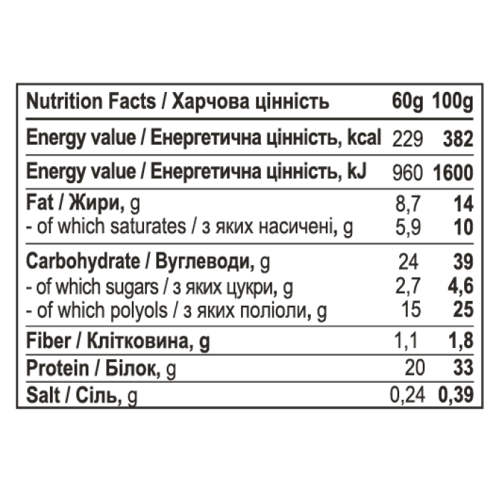 Protein Bar - 12x60g Caramel Cream