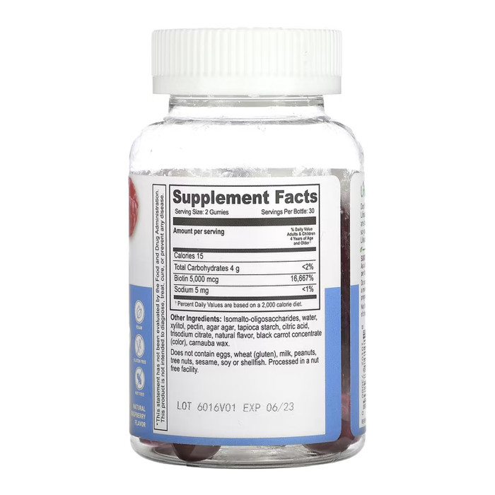 Biotin 5,000mcg Kids Sugar Free - 60 gummies — офіційна ціна та характеристики