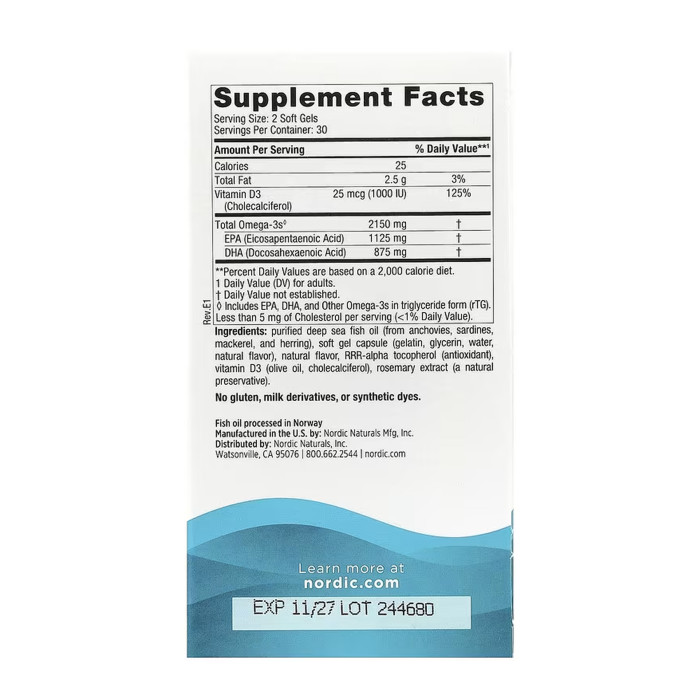 Ultimate Omega 2X D3 - 60 softgels — офіційна ціна та характеристики