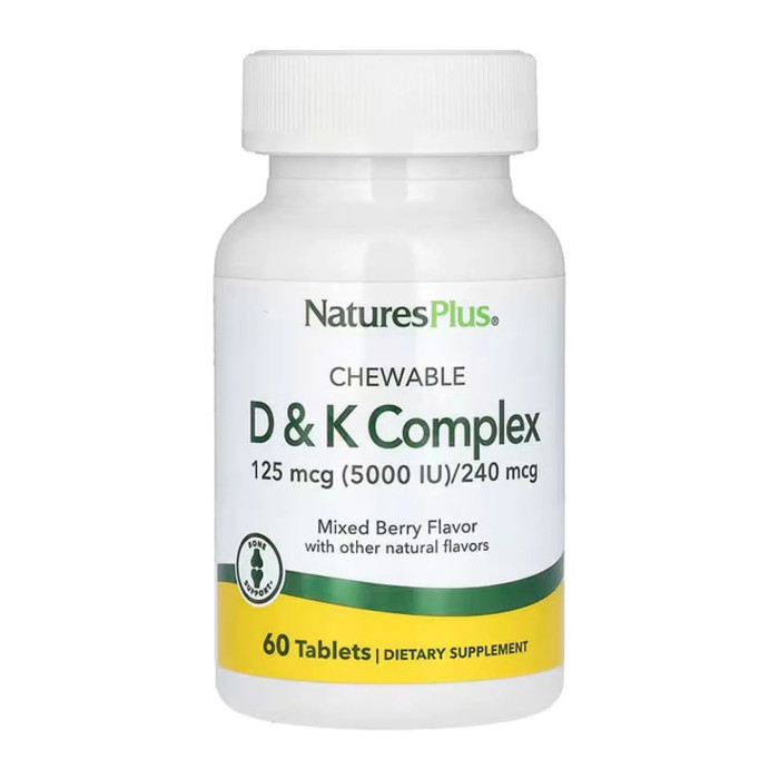 VIT D & K Complex 125mcg 5000 IU/ 240 mcg - 60 tabs — офіційна ціна та характеристики