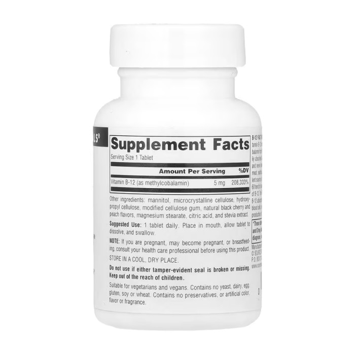 Vitamin B-12 5mg - 60 tabs — офіційна ціна та характеристики