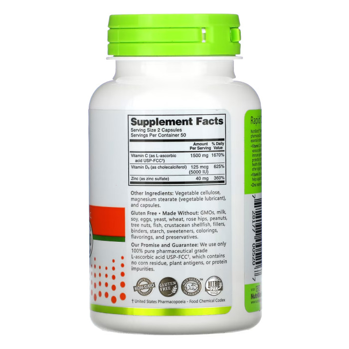 Vitamin C+D3 & Zinc - 100 caps — офіційна ціна та характеристики