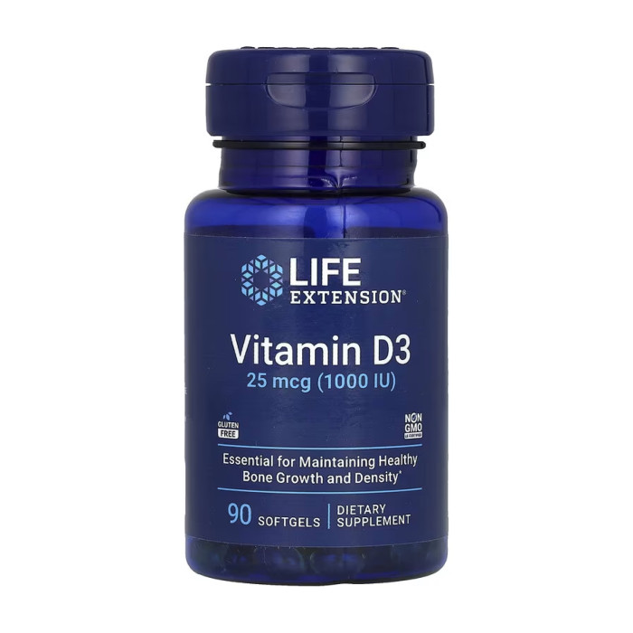 Vitamin D3 25 mcg (1000 IU) - 90 softgels — офіційна ціна та характеристики