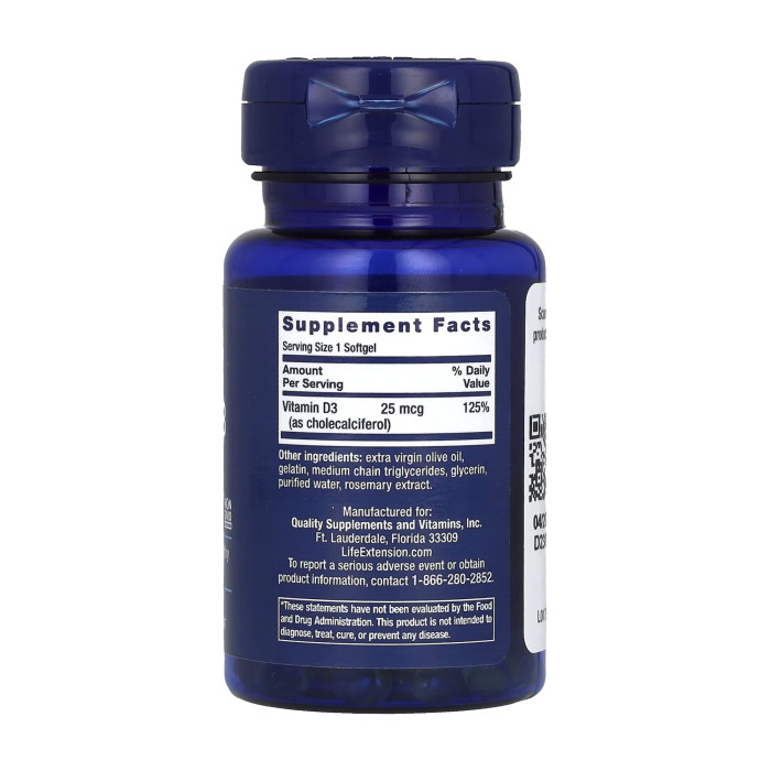 Vitamin D3 25 mcg (1000 IU) - 90 softgels — офіційна ціна та характеристики
