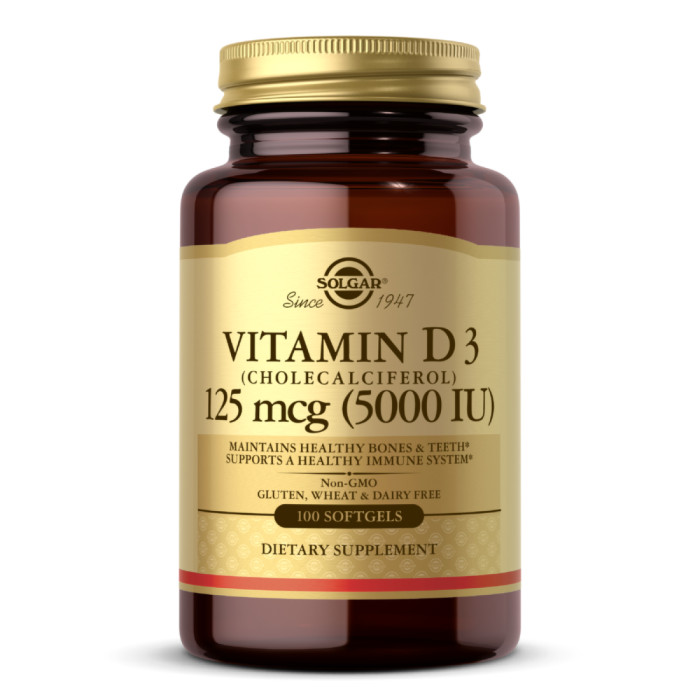 Vitamin D3 Cholecalciferol 125 mcg 5000 IU - 100 softgels — офіційна ціна та характеристики