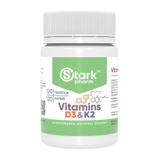 Vitamin D3 & K2 - 120 tabs (Пошкоджена кришка)