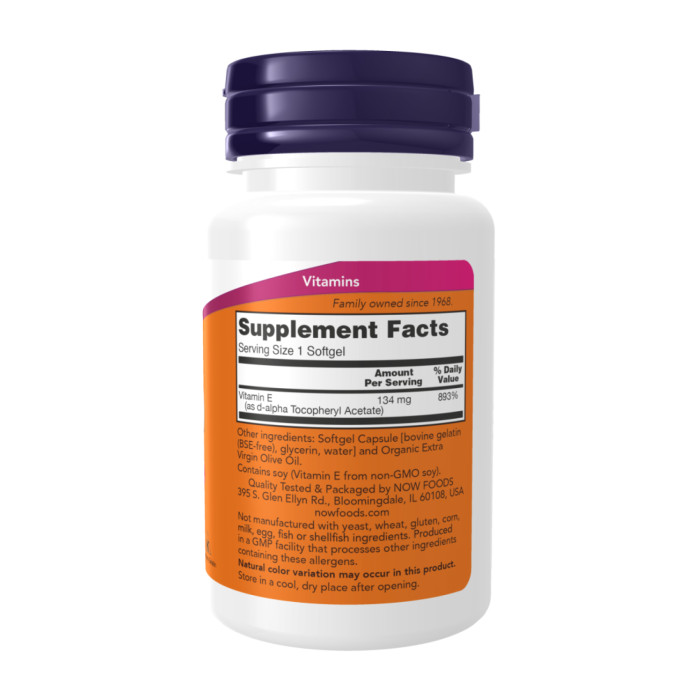 Vitamin E-200 D-Alpha Tocopheryl - 100 softgels — офіційна ціна та характеристики