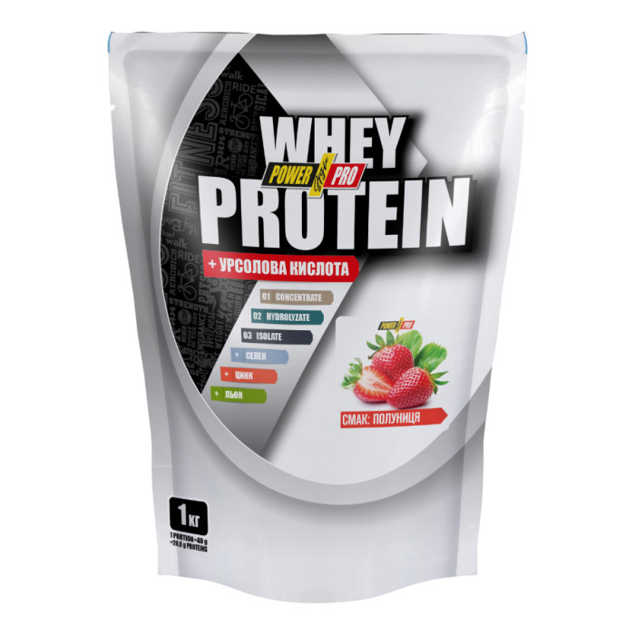 Whey Protein - 1000g Strawberry with Cream — офіційна ціна та характеристики