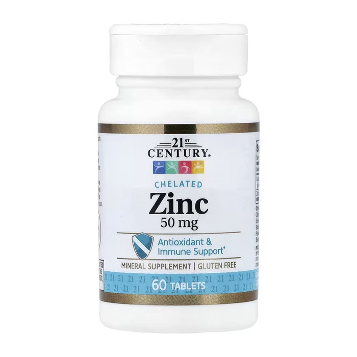 Zinc Chelated 50 mg - 60 tabs — офіційна ціна та характеристики