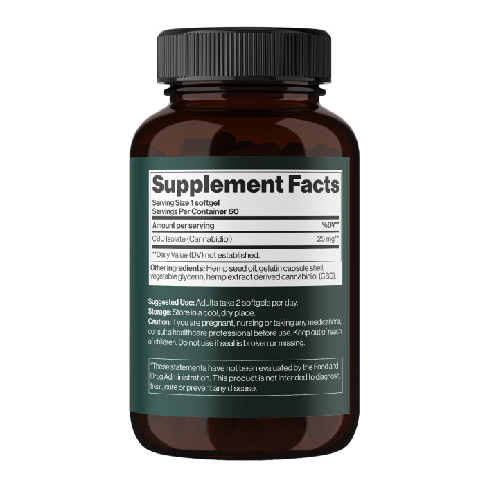 CBD Isolate 1500 mg - 60 softgels — офіційна ціна та характеристики