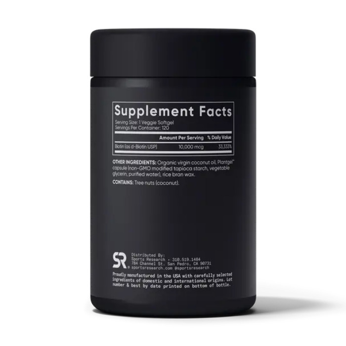 Biotin 10,000mcg - 120 veg softgels — офіційна ціна та характеристики