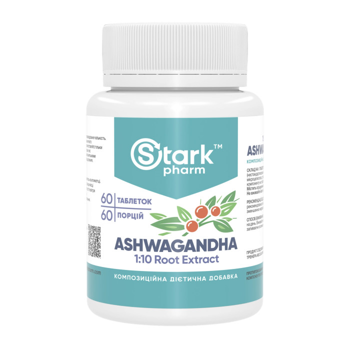 Ashwagandha 1:10 Root Extract 500mg - 60 tabs — офіційна ціна та характеристики