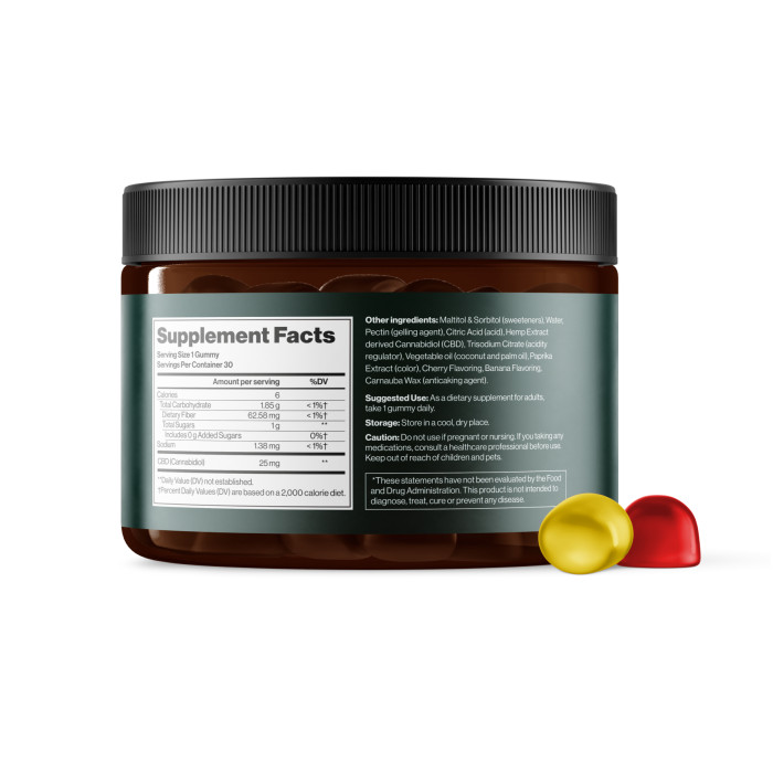 CBD Gummies Full Spectrum 750 mg Cherry & Banana - 30 gummies — офіційна ціна та характеристики