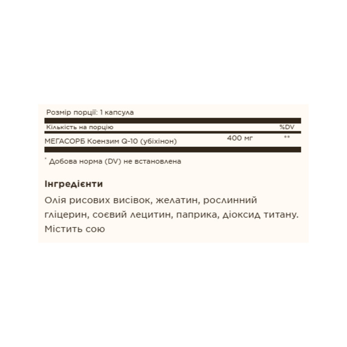 CoQ10 400mg MegSorb - 60 softgels