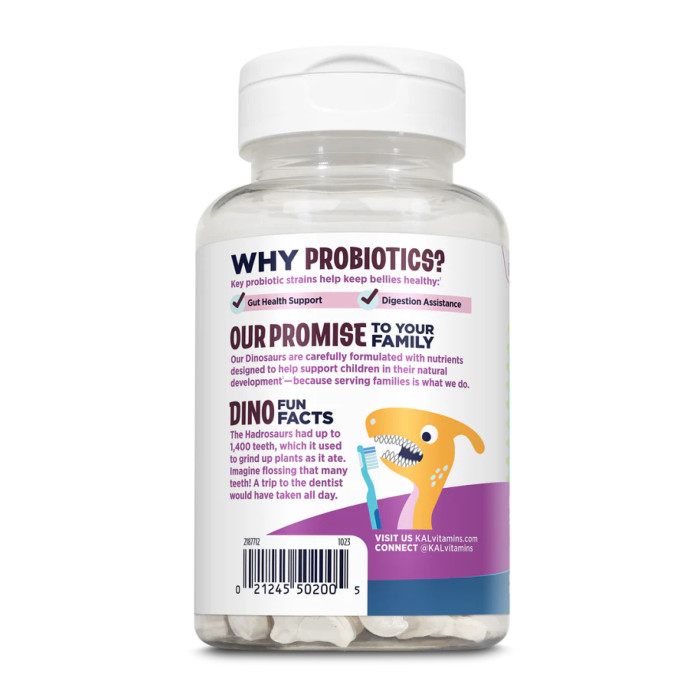 Dino-Dophilus™ Kids Probiotic - 60 chewables Black Cherry — офіційна ціна та характеристики