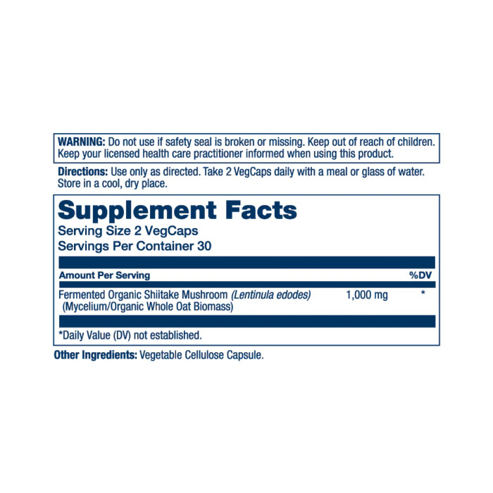 Fermented Shiitake Mushroom 1000mg - 60 vcaps (До 11.25) — офіційна ціна та характеристики
