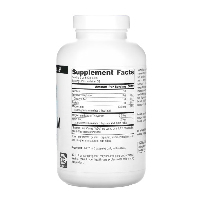 Magnesium Malate 625mg - 200 caps — офіційна ціна та характеристики