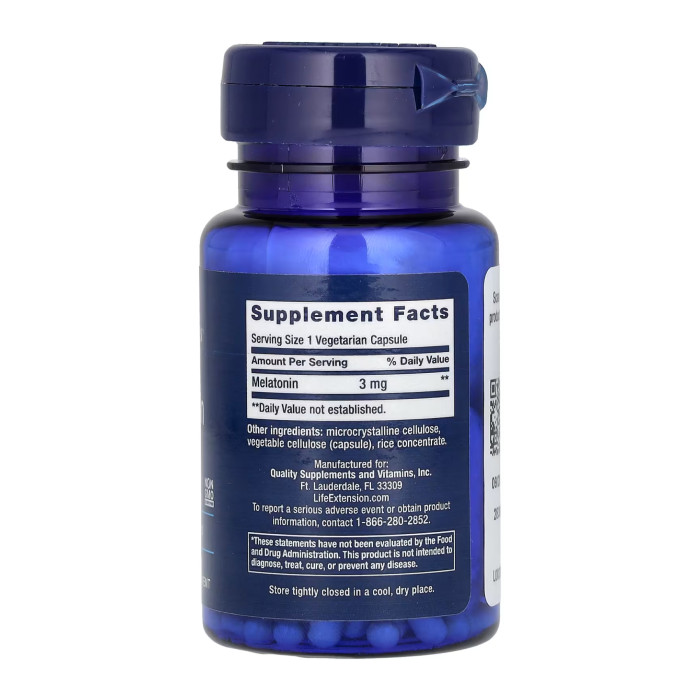 Melatonin 3 mg - 60 vcaps (Пошкоджена банка)
