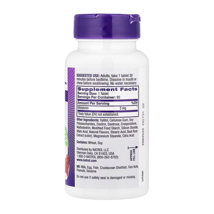 Melatonin 3mg - 90 tabs — офіційна ціна та характеристики