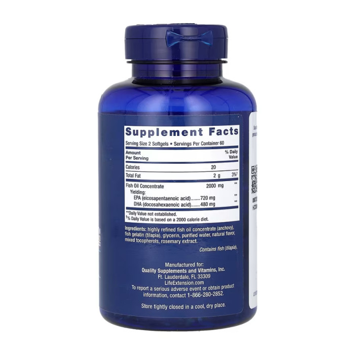 Mega EPA/DHA Omega-3 Fish Oil - 120 softgels — офіційна ціна та характеристики