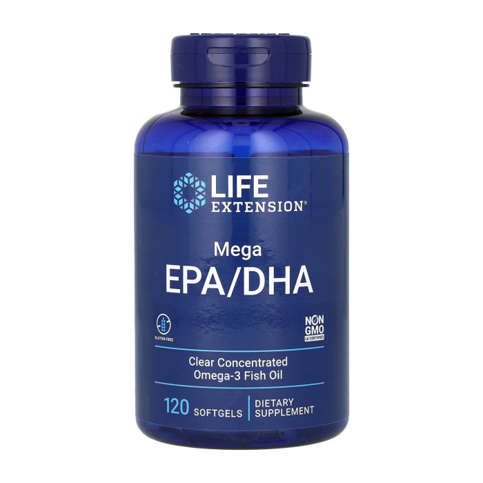 Mega EPA/DHA Omega-3 Fish Oil - 120 softgels — офіційна ціна та характеристики