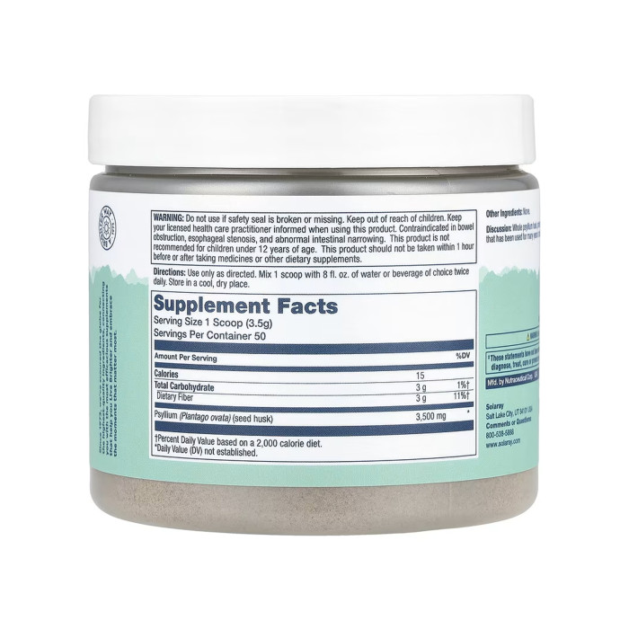 Psyllium Husk Fiber Powder - 175g Unflavored — офіційна ціна та характеристики