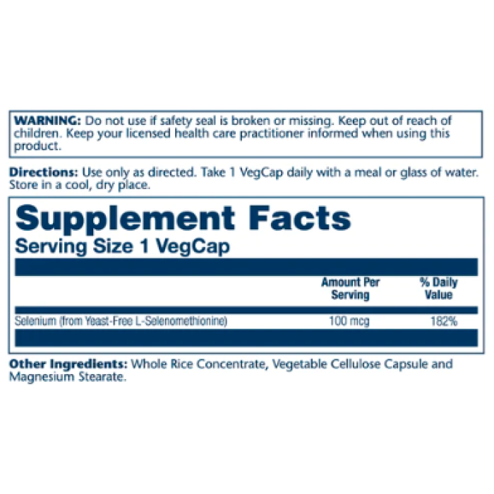 Selenium Yeast Free 100mcg - 90 vcaps — офіційна ціна та характеристики