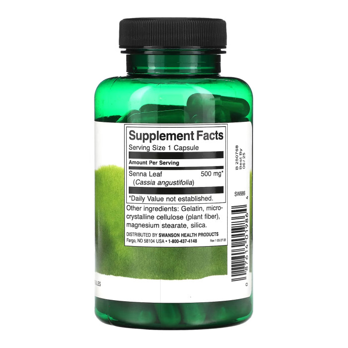 Senna Leaf 500mg - 100 сaps — офіційна ціна та характеристики